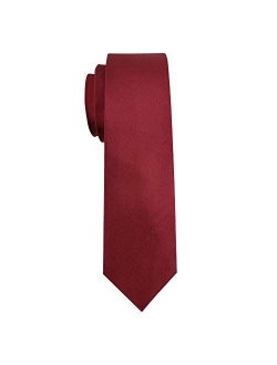 Mens Exquisite Woven 100% Silk Solid Plain Tie Wedding Business Formal Necktie 6-8CM