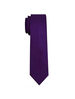 Mens Exquisite Woven 100% Silk Solid Plain Tie Wedding Business Formal Necktie 6-8CM