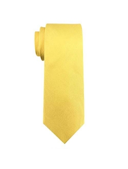 Mens Exquisite Woven 100% Silk Solid Plain Tie Wedding Business Formal Necktie 6-8CM