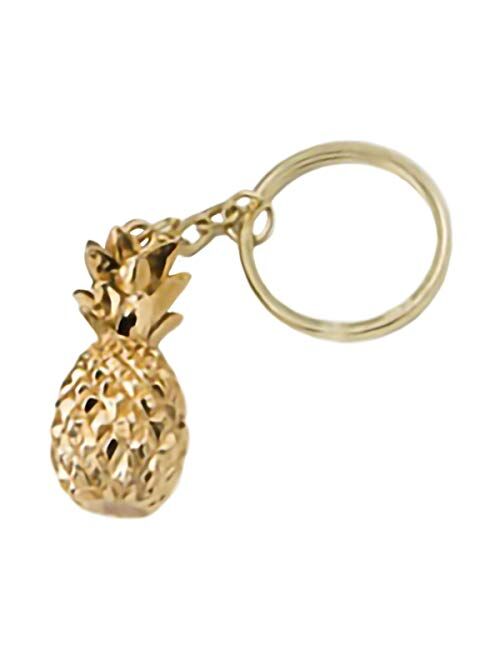 FASHIONCRAFT Gold Pineapple Themed Key Chain, Gold