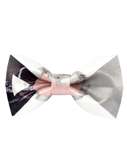 100% Satin Silk Mens Pre-tied Bowtie Solid Bow Ties