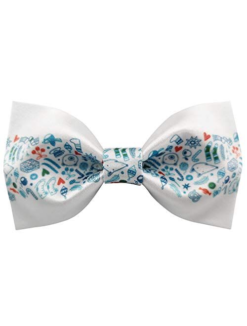 GUUNIEE Mens Exquisite Woven 100% Satin Silk Pre-tied Bowtie Solid Bow Ties