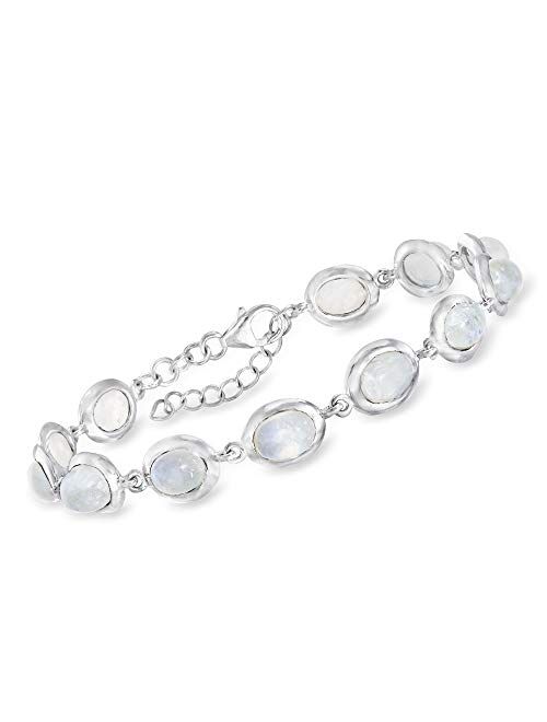 Ross-Simons Gemstone and Moonstone Bracelet in Sterling Silver