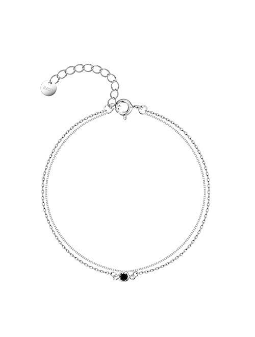 925 Sterling Silver Ankle Bracelet Multilayer Anklets for Women Satellite, Star, Cross, Circle, Butterfly, Teardrop, Oval Disk Layered Anklet Beach Jewelry