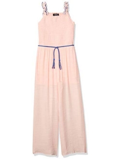 Girls' Shirred Bodice Jumpsuit