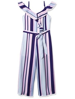 Girls' Cold Shoulder Gaucho Jumpsuit