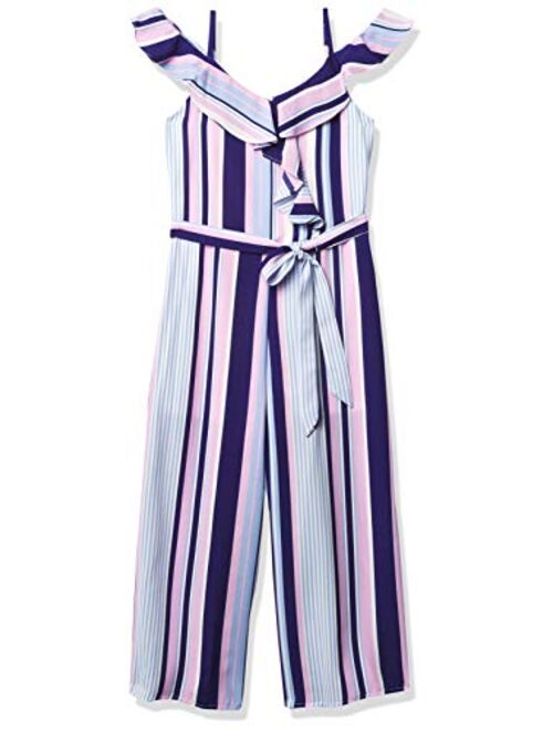 Amy Byer Girls' Cold Shoulder Gaucho Jumpsuit