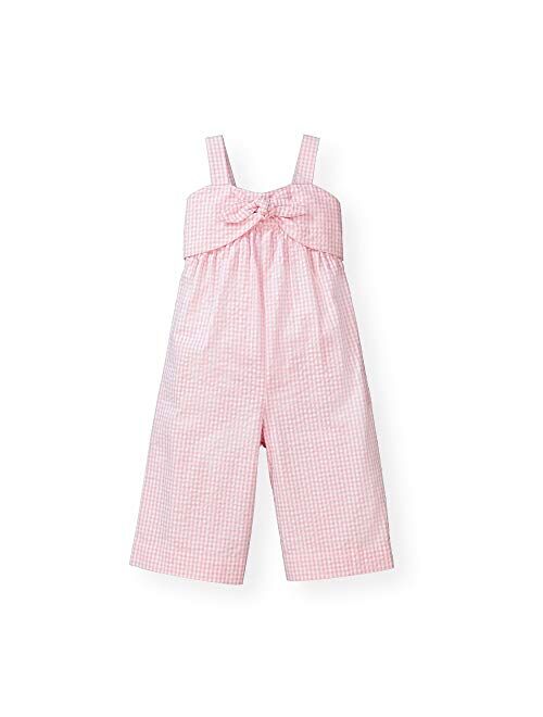 Hope & Henry Girls' Bow Front Wide Leg Jumpsuit