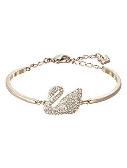 Women's Swan Jewelry Collection, Rose Gold Tone Finish, Clear Crystals