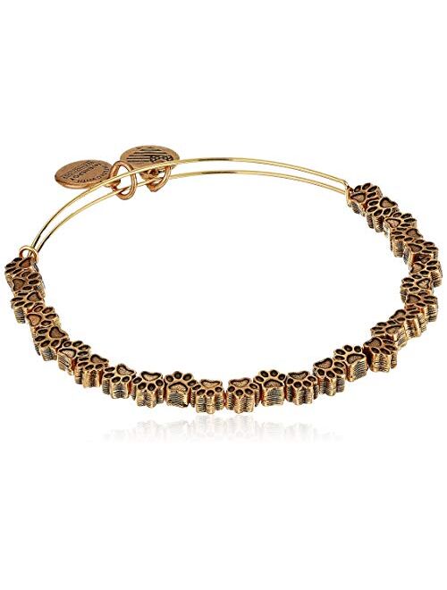 Alex and Ani Paw Print Beaded Bangle