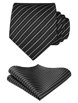 Men's Woven Silk Necktie and Pocket Square Set