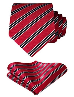 Men's Woven Silk Necktie and Pocket Square Set