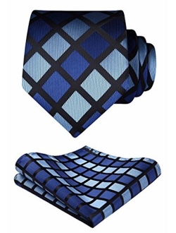 Men's Woven Silk Necktie and Pocket Square Set