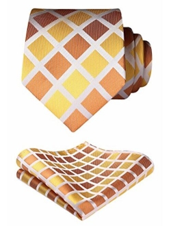 Men's Woven Silk Necktie and Pocket Square Set