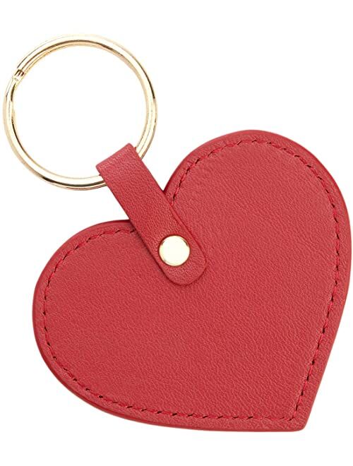 ROYCE New York Heart Shaped Leather Key Fob