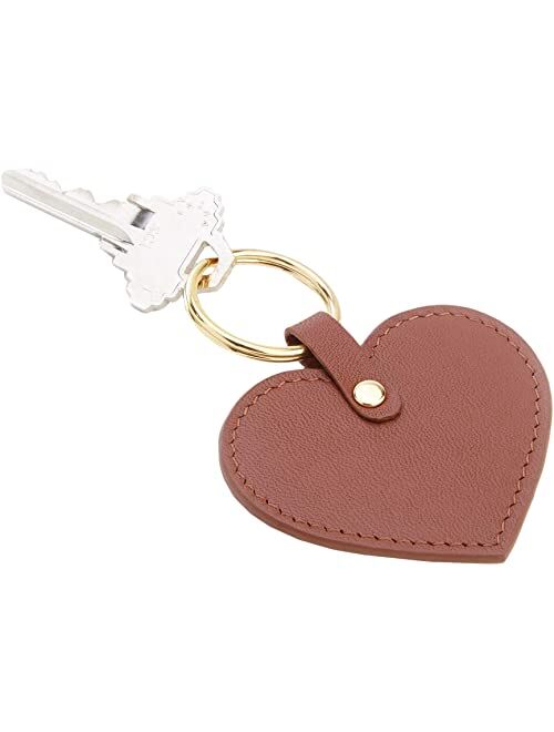 ROYCE New York Heart Shaped Leather Key Fob