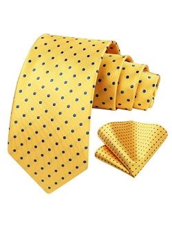 Polka Dot Tie Handkerchief Woven Classic Men's Necktie & Pocket Square Set