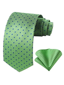 Polka Dot Tie Handkerchief Woven Classic Men's Necktie & Pocket Square Set