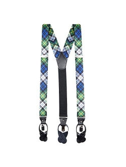 Men's Royal Tartans Plaid Y-Back Suspenders