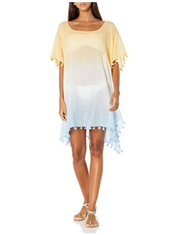 Women's Kaftan Tassel Trim Cover Up Dress