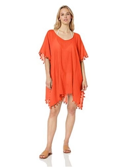 Women's Kaftan Tassel Trim Cover Up Dress