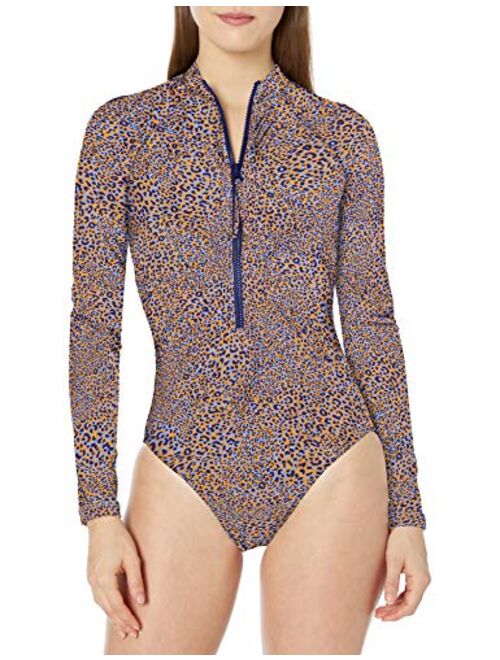 Seafolly Women's Long Sleeve One Piece Surfsuit with Zip Front Swimsuit