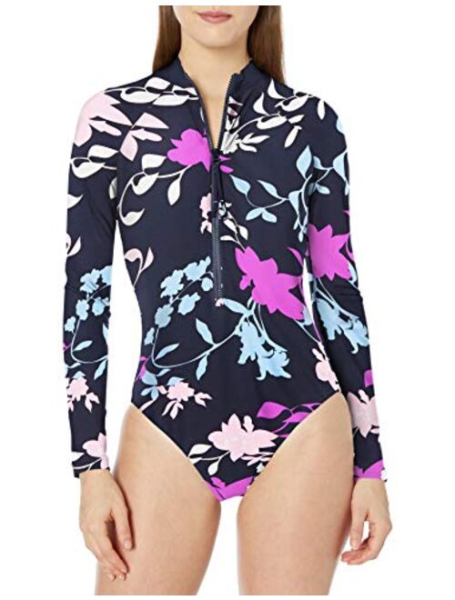 Seafolly Women's Long Sleeve One Piece Surfsuit with Zip Front Swimsuit