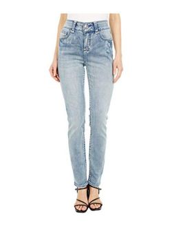 Seven7 Jeans Straight Leg with Embroidered Back Pocket in Malibu