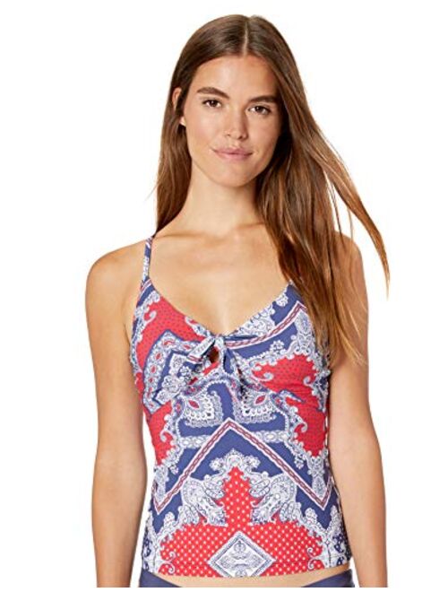 Seafolly Women's Tie Front Tankini Top with Adjustable Straps