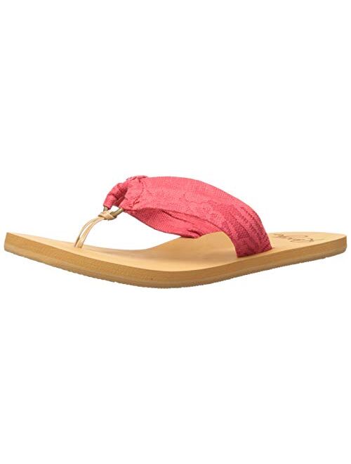 Roxy Women's Paia Knotted Sandal Flip-Flop red 10 M US