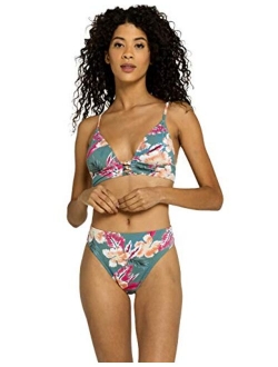 Women's Printed Beach Classics High Leg Waisted Bikini Bottom