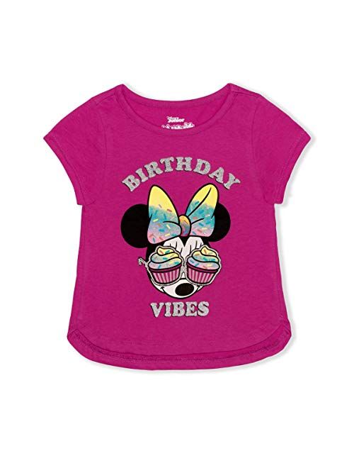 Disney Girl's Minnie Mouse Birthday Blouse Tee Shirt