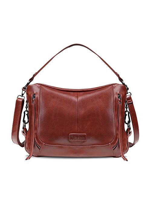 Nico Louise Women Soft Leather Hobo Handbags Shoulder Purse Ladies Casual Crossbody Satchel Bag