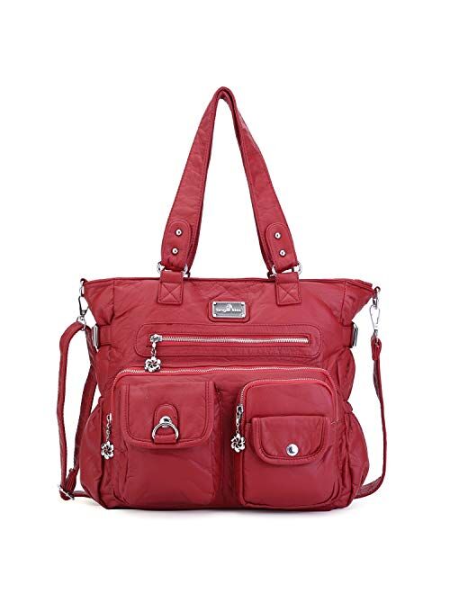 Angelkiss Purses Handbags for Women PU Tote Satchel Bags for Women Pockets Shoulder Bags XS160500