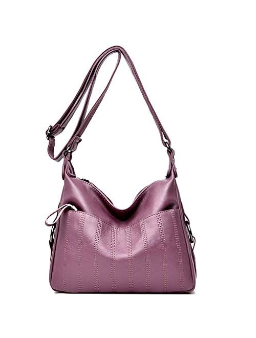 Women Small Leather Crossbody Shoulder Bag Lightweight Cell Phone Wallet Purse Satchel Bags