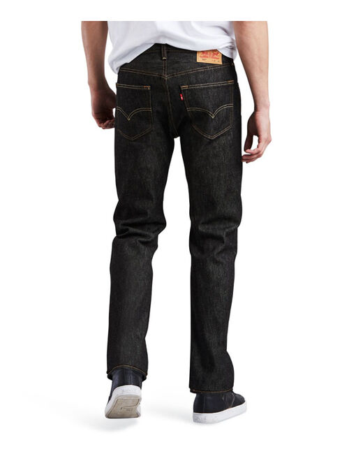 Buy Levi's Black Rigid Shrink-to-Fit 501 Original Straight-Leg Jeans ...