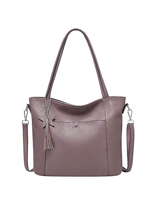 Handbags for Women Genuine Leather Shoulder Handbags Large Hobo Tote Bag By OVER EARTH