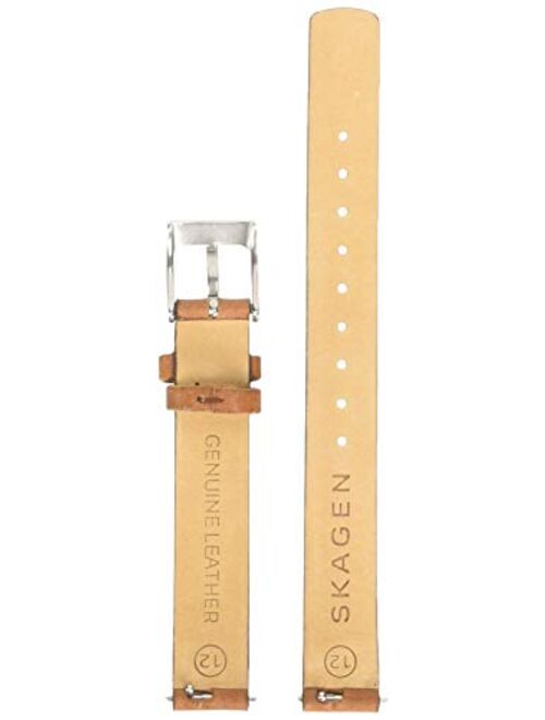 Skagen Women's 12mm Stainless Steel Mesh Watch Strap, Color: Gold-tone (Model: SKB2049)