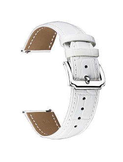 BINLUN Genuine Leather Watch Bands Women Men Quick Release Leather Watch Straps Replacement with 12 Colors Option (10mm, 12mm, 14mm, 15mm, 16mm, 17mm, 18mm, 19mm, 20mm, 2