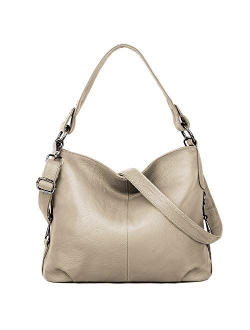 YALUXE Genuine Leather Shoulder Bag Stylish Womens Crossbody Travel Top-Handle