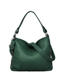 YALUXE Genuine Leather Shoulder Bag Stylish Womens Crossbody Travel Top-Handle