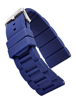 Alpine Sporty Silicone Watch Band 26, 28, 30 mm | Waterproof Silicone Watch Strap in Black, Blue, White, Red, Orange, Grey Colors