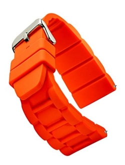 Alpine Sporty Silicone Watch Band 26, 28, 30 mm | Waterproof Silicone Watch Strap in Black, Blue, White, Red, Orange, Grey Colors