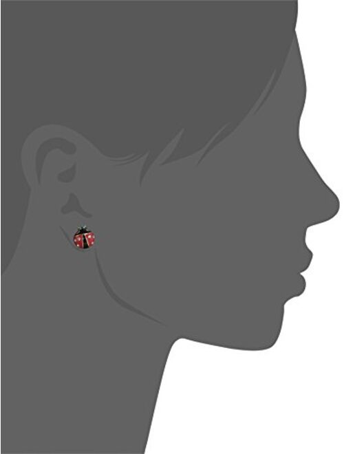 Betsey Johnson Red & Black Ladybug Stud Earrings