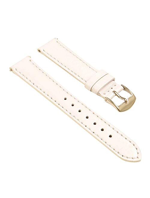 StrapsCo Classic Women's Leather Quick Release Watch Band Strap - Choose Your Color/Length - 8mm 10mm 12mm 14mm 16mm 18mm 20mm 22mm 24mm