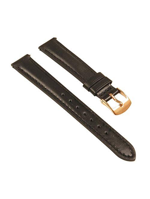 StrapsCo Classic Women's Leather Quick Release Watch Band Strap - Choose Your Color/Length - 8mm 10mm 12mm 14mm 16mm 18mm 20mm 22mm 24mm