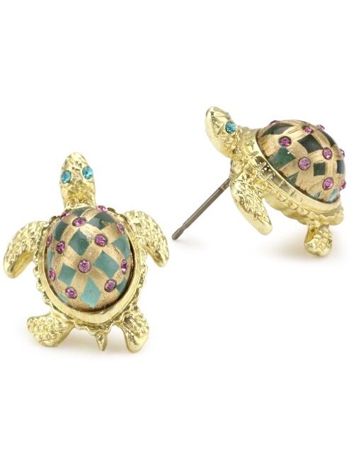 Betsey Johnson Turtle Stud Earrings