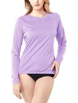 TSLA Women's UPF 50+ Long Sleeve Swim Shirt, UV/Sun Protection Rash Guard, Regular-Fit Quick Dry Water Shirts