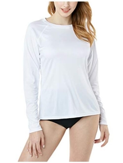 TSLA Women's UPF 50+ Long Sleeve Swim Shirt, UV/Sun Protection Rash Guard, Regular-Fit Quick Dry Water Shirts