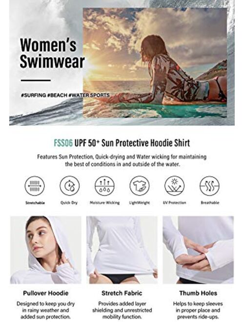 TSLA Women's UPF 50+ Long Sleeve Swim Shirt, UV/Sun Protection Rash Guard, Regular-Fit Quick Dry Water Shirts